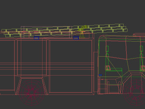 low poly fire truck 02 3D मॉडल