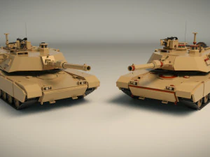 low poly tank 02 3D Model