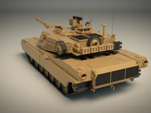 low poly tank 02 3D Model