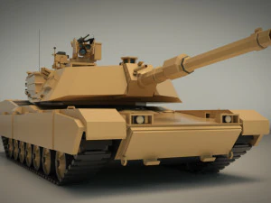 low poly tank 02 3D Model