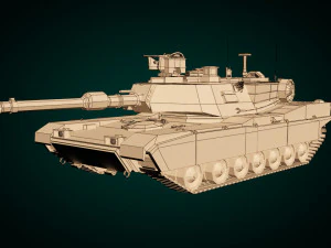 low poly tank 02 3D Model