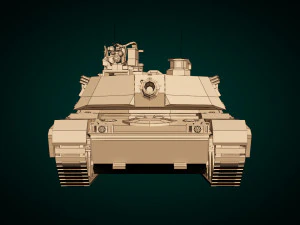 low poly tank 02 3D Model