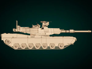 low poly tank 02 3D Model