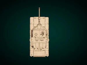 low poly tank 02 3D Model