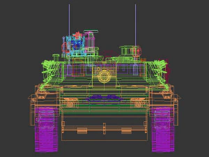 low poly tank 02 3D Model