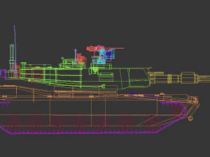 low poly tank 02 3D Model