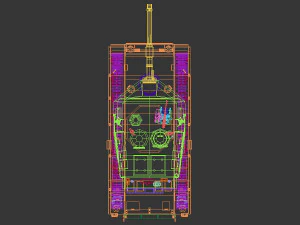 low poly tank 02 3D Model