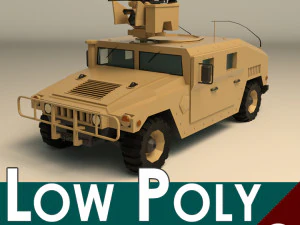 low poly humvee 02 3D Model
