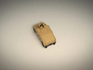 low poly humvee 02 3D Model