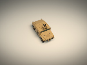 low poly humvee 02 3D Модель