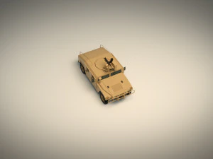 low poly humvee 02 3D Model