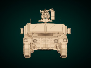 low poly humvee 02 3D Модель