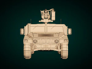 low poly humvee 02 3D Model