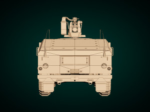 low poly humvee 02 3D Модель