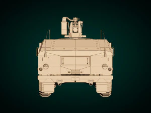 low poly humvee 02 3D Model