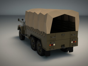 low poly military truck 3Dモデル