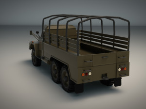 low poly military truck 3Dモデル