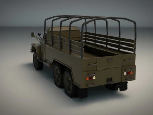 low poly military truck 3D Model
