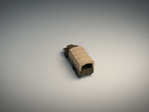 low poly military truck 3Dモデル