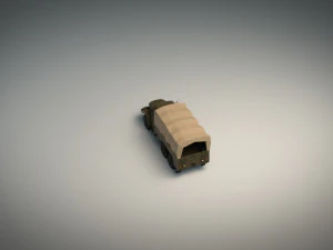 low poly military truck 3D Model
