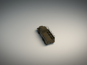 low poly military truck 3Dモデル
