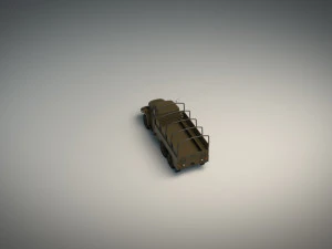 low poly military truck 3D Model