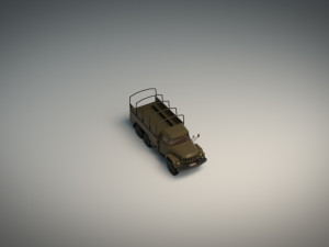low poly military truck 3Dモデル