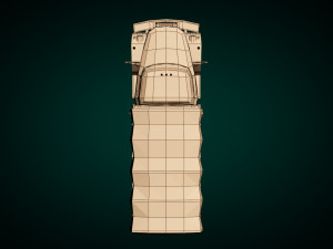 low poly military truck 3Dモデル