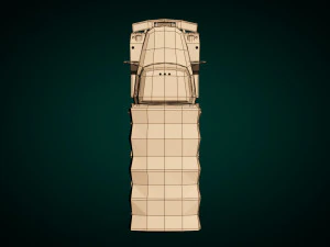 low poly military truck 3D Model