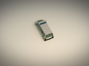 low poly police van 02 Model 3D