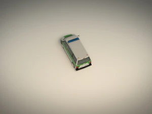low poly police van 02 3D Model