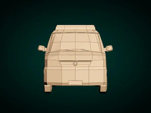 low poly police van 02 3D Model