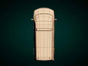 low poly police van 02 Model 3D