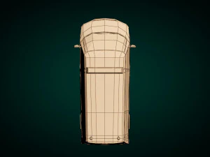 low poly police van 02 3D Model