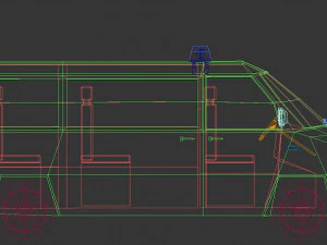 low poly police van 02 3D Model