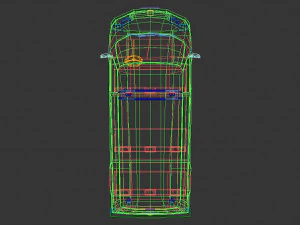 low poly police van 02 3D Model