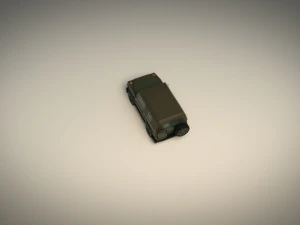 low poly military jeep 02 3D Model