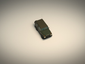 low poly military jeep 02 Modelo 3D