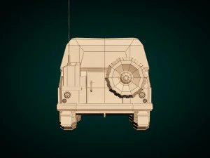 low poly military jeep 02 3D Model