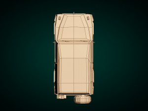 low poly military jeep 02 Modelo 3D