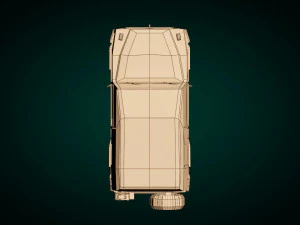 low poly military jeep 02 3D Model