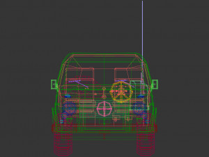 low poly military jeep 02 Modelo 3D