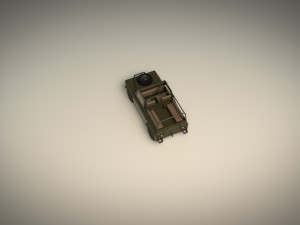 low poly military jeep 03 3D 모델