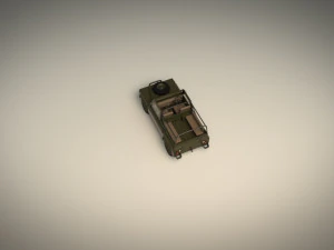 low poly military jeep 03 3D Model