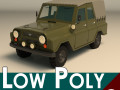 low poly military jeep 04 3D Model