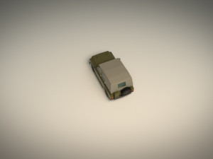 low poly military jeep 04 3Dモデル