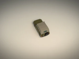 low poly military jeep 04 3D Model