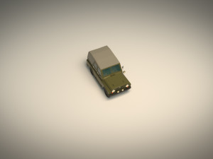 low poly military jeep 04 3Dモデル