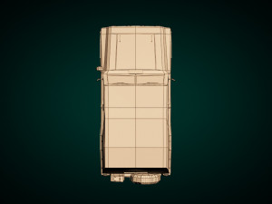 low poly military jeep 04 3Dモデル