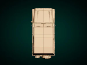 low poly military jeep 04 3D Model